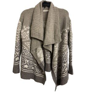 Abercrombie & Fitch Wool Aztec Open Front Waterfall Sweater Size S
